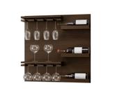 Adega Paris barzinho parede suspenso porta taça vinhos whiskies garrafas MDF 67,5x60