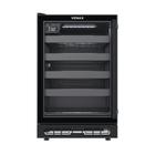 Adega Venax Cave In 100 Porta Invertida 82L Com Opção De Embutir Preto Fosco 127V
