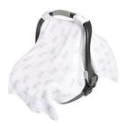 aden + anais Essentials Car Seat Canopy Cover, 100% Algodão Muslin, Leve e Respirável, Safari Babes- Elefante