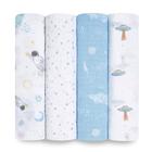 aden + anais Essentials Swaddle Cobertor, Boutique Muslin Cobertores para Meninas e Meninos, Baby Receiving Swaddles, Ideal Newborn & Infant Swaddling Set, Perfect Shower Gifts, 4 Pack, Space Explorers