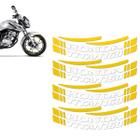 Adesivo Aplique Da Roda Moto Honda Cg Titan 160 Amarelo