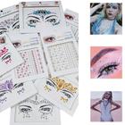 Adesivo Autocolante para Rosto e Olhos: Strass Colorido Stickers Face Jewels Carnaval e Festas - 2 Cartelas Sortidas
