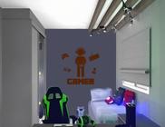 Adesivo Boneco Gamer Decoração Casa Adesivo de Parede Adesivo de Porta