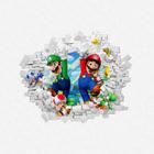 Adesivo Buraco na Parede Recortado Mario Bros - Papel de Parede Digital