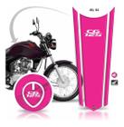 Adesivo Cg125 Titan Fan Gravata E Bocal Resinados Pink Ml94