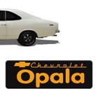 Adesivo Chevrolet Opala Preto Dourado Resinado Universal