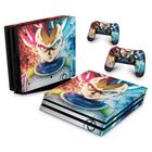 Adesivo Compatível PS4 Pro Skin - Dragon Ball Super Vegeta Ssj God