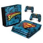 Adesivo Compatível PS4 Pro Skin - Super Homem Superman Comics