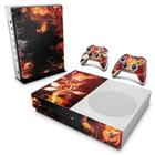 Adesivo Compatível Xbox One S Slim Skin  - Fire Flower