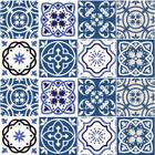 Adesivo de Azulejo - Ladrilho Hidráulico - 10cm x 10cm - 16un - 385Azpe