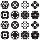 Adesivo de Azulejo - Ladrilho Hidráulico - 20cm x 20cm - 16un - 366Azge