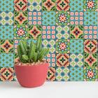 Adesivo de Azulejo Verde Cacto 10x10 cm com 300un