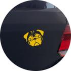 Adesivo de Carro Cachorro Pug Sentado - Cor Amarelo