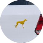 Adesivo de Carro Cachorro Raça Whippet - Cor Dourado