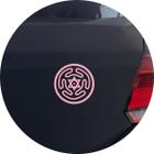 Adesivo de Carro Circulo De Hécate Símbolo Wicca - Cor Rosa Claro