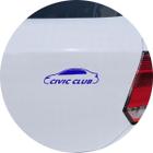 Adesivo de Carro Clube Honda Civic - Cor Azul