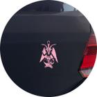 Adesivo de Carro Demônio Baphomet - Cor Rosa Claro - Melhor Adesivo