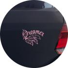 Adesivo de Carro Dreamer Sonhador - Apanhador de Sonhos - Cor Rosa Claro