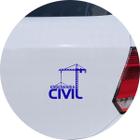 Adesivo de Carro Engenheiro Civil Profissão Engenharia Civil - Cor Azul - Melhor Adesivo