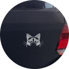 Adesivo de Carro Gato Mal Humorado Grumpy Cat - Cor Prata