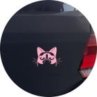 Adesivo de Carro Gato Mal Humorado Grumpy Cat - Cor Rosa Claro