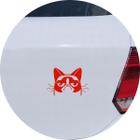 Adesivo de Carro Gato Mal Humorado Grumpy Cat - Cor Vermelho
