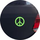 Adesivo de Carro Hippie Paz e Amor - Cor Verde Claro