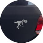 Adesivo de Carro Jurassic Park - Tiranossauro T-Rex - Cor Prata - Melhor Adesivo