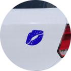 Adesivo de Carro Lábios Beijo Boca e Batom - Cor Azul