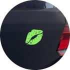 Adesivo de Carro Lábios Beijo Boca e Batom - Cor Verde Claro