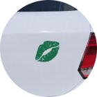 Adesivo de Carro Lábios Beijo Boca e Batom - Cor Verde