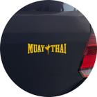 Adesivo de Carro Muay Thai Arte Marcial - Cor Amarelo