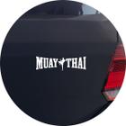 Adesivo de Carro Muay Thai Arte Marcial - Cor Branco