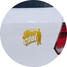 Adesivo de Carro Respect the Bro Code! - Cor Dourado