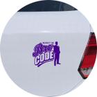 Adesivo de Carro Respect the Bro Code! - Cor Roxo