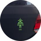 Adesivo de Carro Robô Androide - Cor Verde Claro