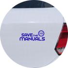 Adesivo de Carro Save The Manuals - Cor Azul