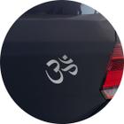 Adesivo de Carro Símbolo Hinduísmo Om - Cor Prata - Melhor Adesivo