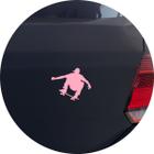 Adesivo de Carro Skatista Esporte no Skate - Cor Rosa Claro