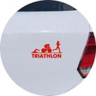 Adesivo de Carro Triathlon Esporte Feminino - Cor Vermelho