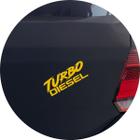 Adesivo de Carro Turbo Diesel - Cor Amarelo