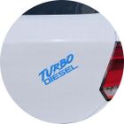Adesivo de Carro Turbo Diesel - Cor Azul Claro