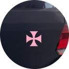 Adesivo de Carro Vasco Da Gama Cruz De Malta - Cor Rosa Claro