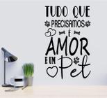 Adesivo De Frases Para Pet Shop E Veterinária Amor E Um Pet