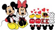 Adesivo De Geladeira Mickey E Minnie - Mod1 - Lojinha Da Luc