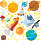 Adesivo de Parede Astronauta no Espaço para Quarto Infantil - Quartinhos
