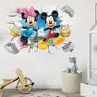 Adesivo De Parede Buraco Falso Mickey E Minnie Mod01