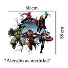 Adesivo De Parede Buraco Falso Vingadores Mod03