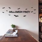 Adesivo de parede com decoração de Halloween DIY Black Bat 57x28,5 cm