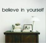 Adesivo De Parede Decoração Frase Believe Tamanho 100Cmx40Cm